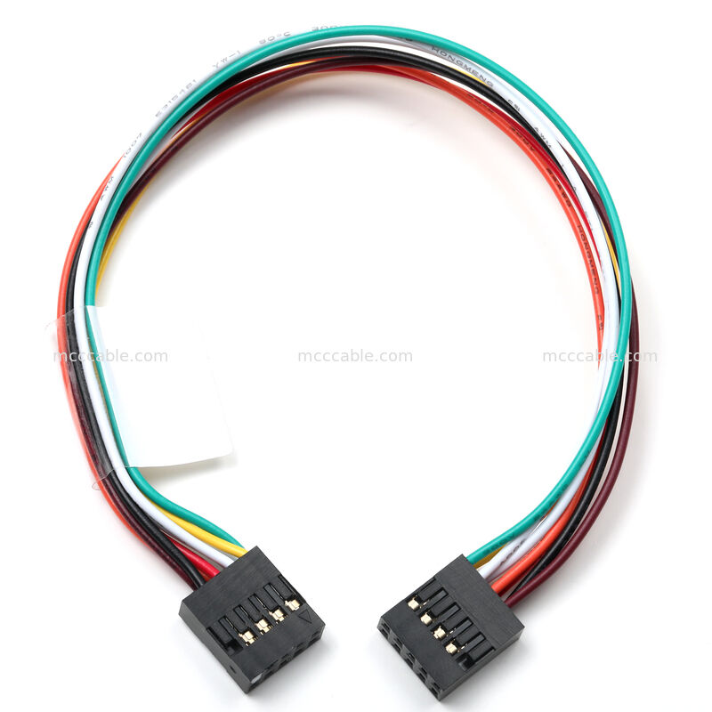 Molex 2.54mm 10-Pin แผนผังด้านหน้า คาเบลประกอบการสําหรับการใช้งาน OEM ตามสั่ง