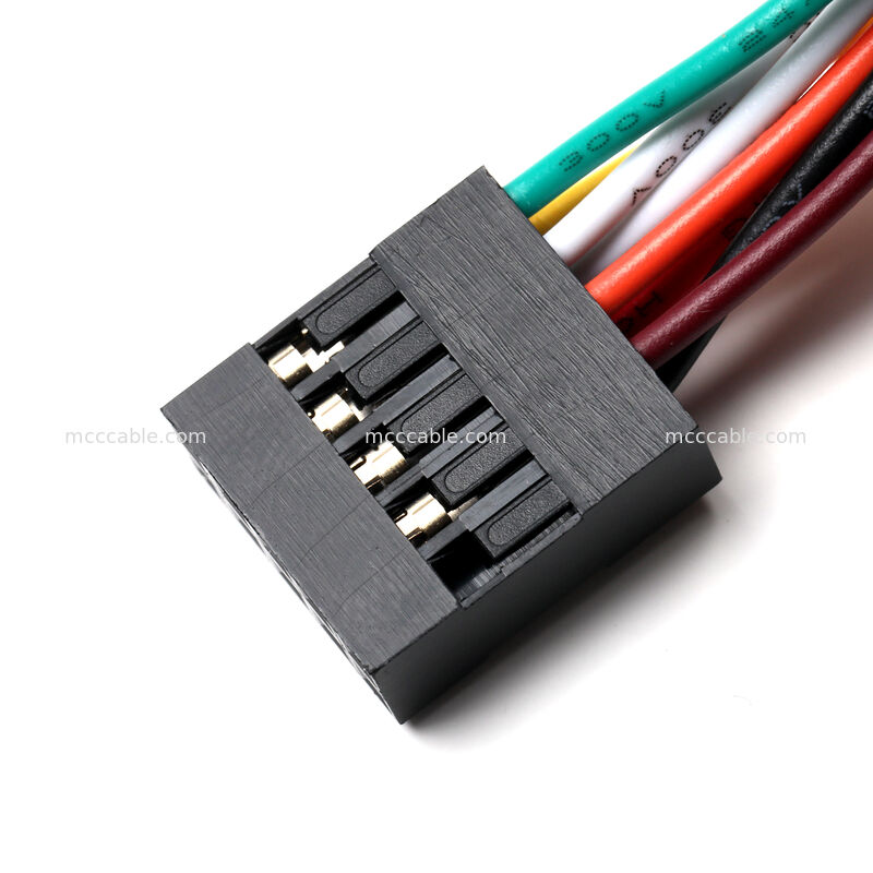 Molex 2.54mm 10-Pin แผนผังด้านหน้า คาเบลประกอบการสําหรับการใช้งาน OEM ตามสั่ง