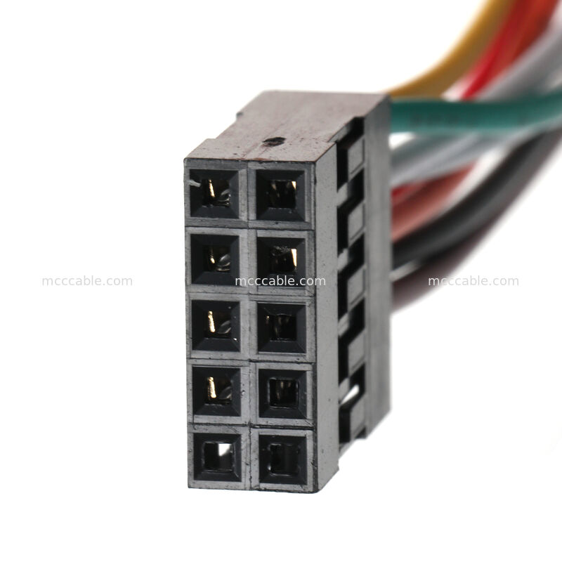 Molex 2.54mm 10-Pin แผนผังด้านหน้า คาเบลประกอบการสําหรับการใช้งาน OEM ตามสั่ง