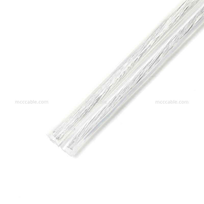 การประกอบสายไฟฟ้าสองปลายแบบโปร่งใสแบบกําหนดเองกับสาย 18AWG SPT-2