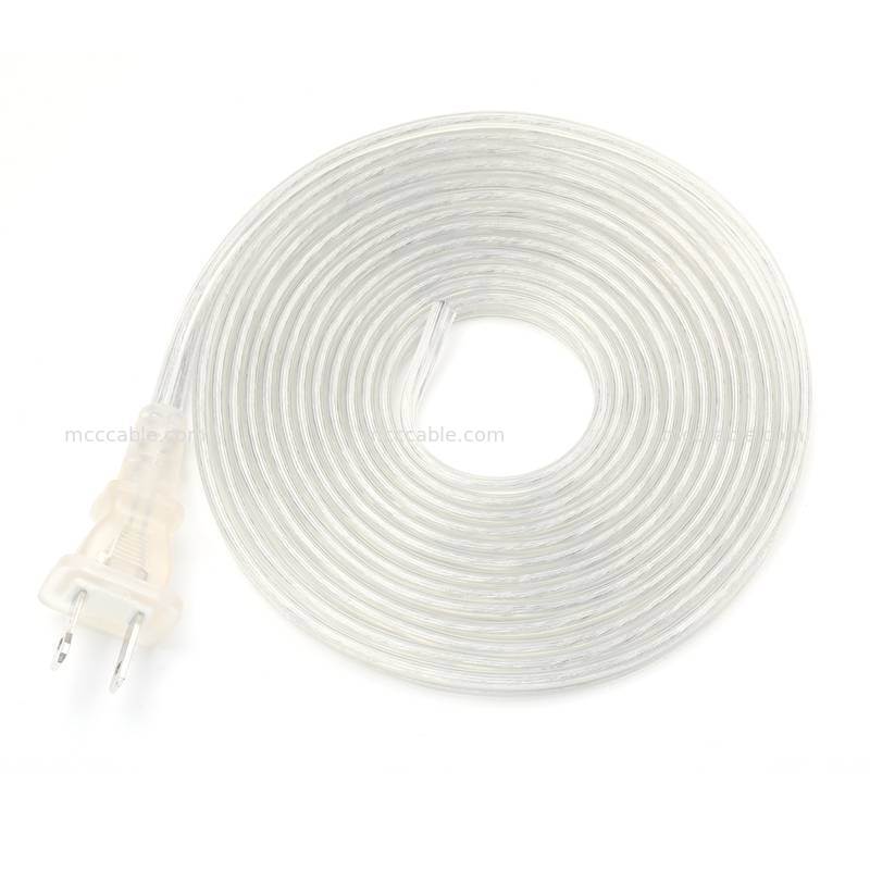การประกอบสายไฟฟ้าสองปลายแบบโปร่งใสแบบกําหนดเองกับสาย 18AWG SPT-2