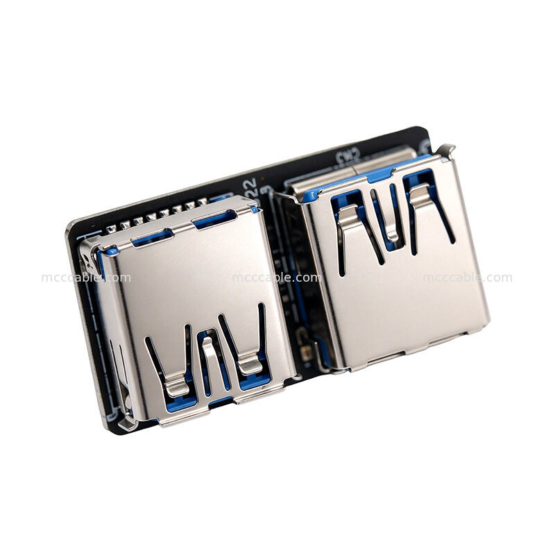 Dual-Angle USB 3.0 Type-A Expansion Bracket for Internal Motherboard Headers