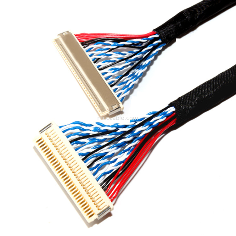 FI X30H Lvds 30 ขา 30 32 36 ขั้วต่อ AWG JAE สำหรับแผงจอภาพ Lvds ขั้วต่อจอแสดงผล lvds
