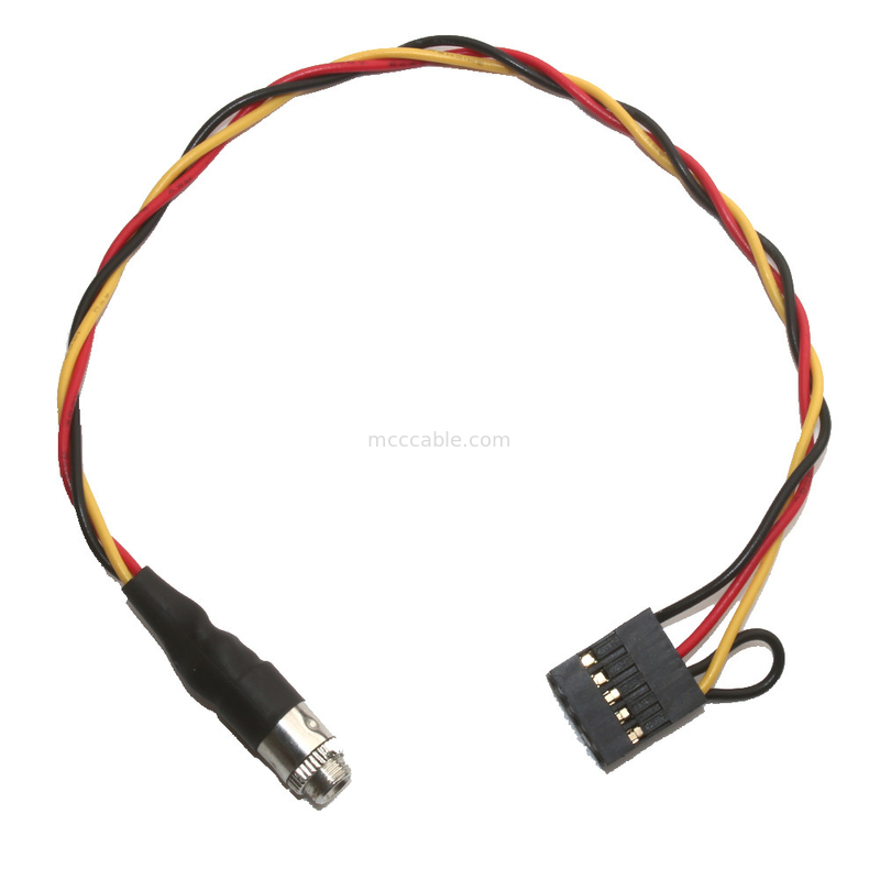 Molex 22 55 2101 ชุดสายไฟแบบกำหนดเอง 2.54mm Pitch 3.5mm Panel Mount Audio Jack