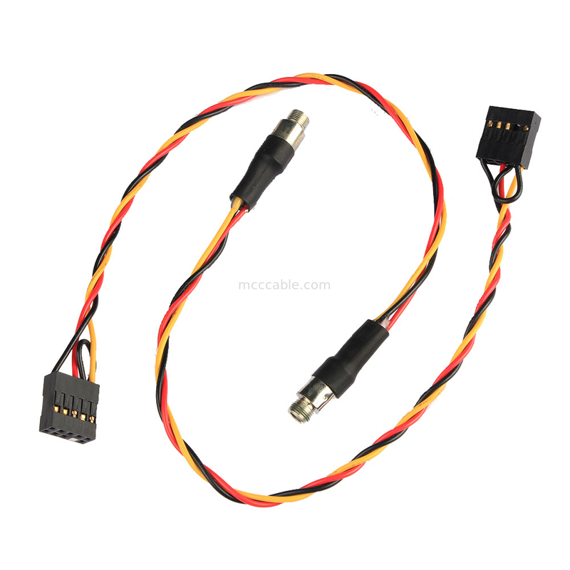 Molex 22 55 2101 ชุดสายไฟแบบกำหนดเอง 2.54mm Pitch 3.5mm Panel Mount Audio Jack