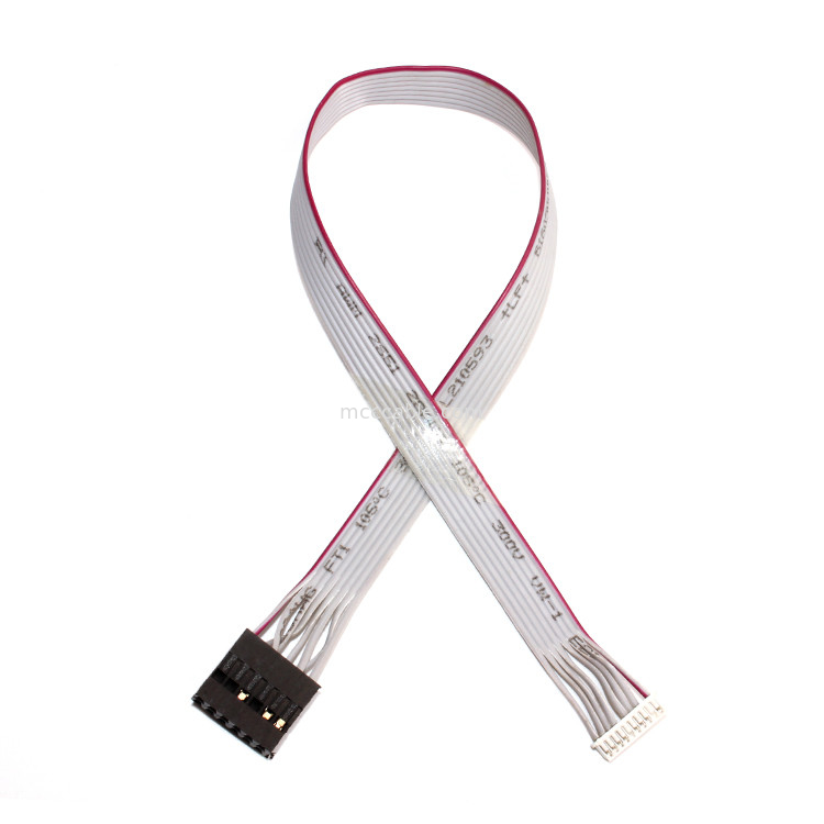 IDC 12 PIN Flat Flexible Ribbon Cable DF19 TO JST RF สำหรับสายไฟ PCBA