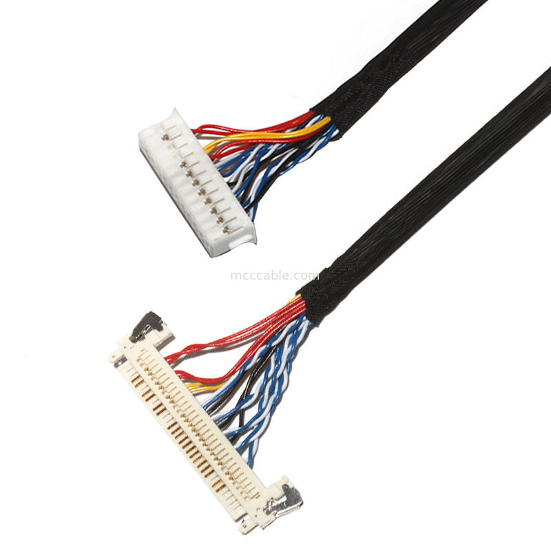 ปรับปรุงความยาว 2.0 มม Pitch Lvds Cable Assembly 30 Pin  DF11-24DS-2C ถึง FI-X3OHL OEM / ODM