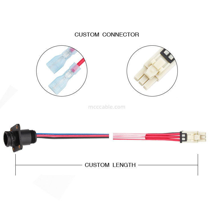 ชุดสายรัดสายไฟความยาว 6 ขา 100 มม. Molex 1722582106 ถึง 4 ขา TE 208130-1