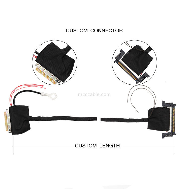 ชุดสายเคเบิล 32AWG LVDS 40 พิน 88441-40 ถึง 50 พิน JAE F1-RE51HL
