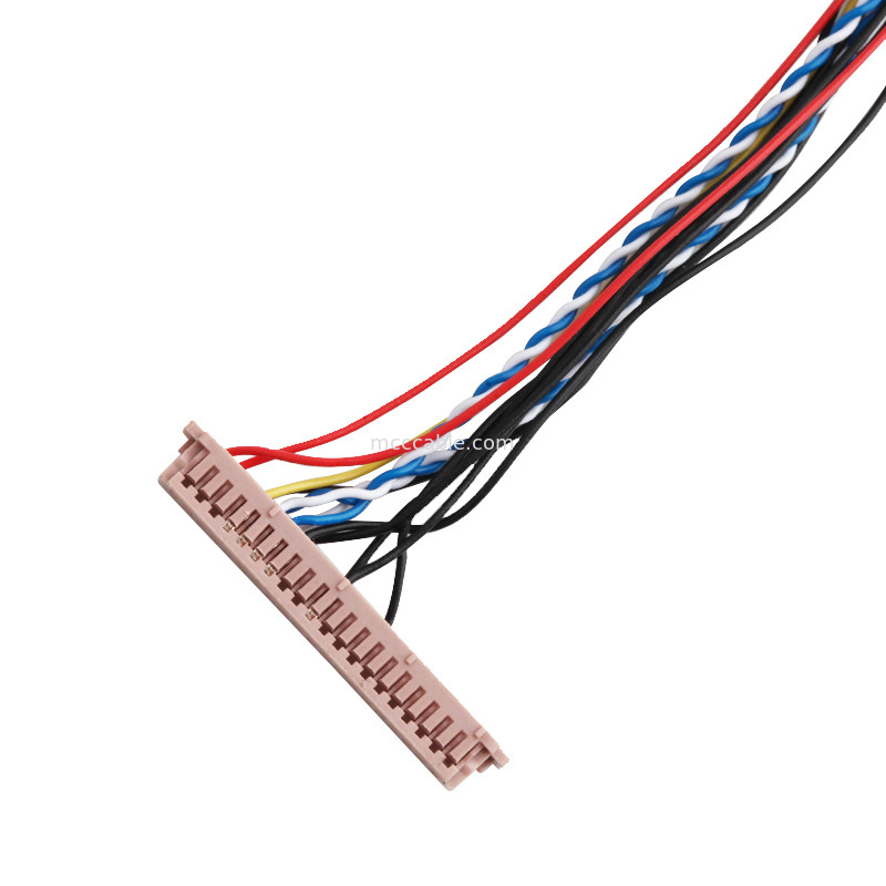 ISO14001 Lvds Lcd Cable Assembly 20453-230T ถึง PH2.0 PHR-6P 1255H-2
