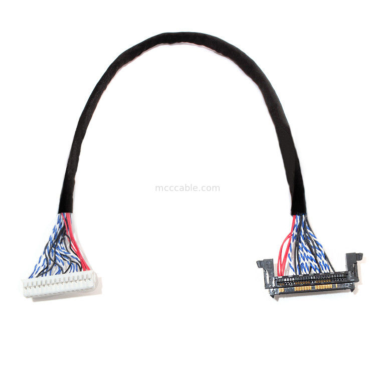 26AWG Lcd LVDS ชุดสายเคเบิล 1.0 มม. Pitch JAE Fix-30ssl-Hf ถึง  Df13 EDP