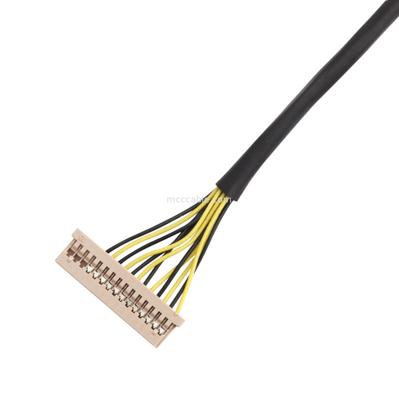 ความยาว 100 มม. สายรัดสายไฟ Wl 1025h-15p ถึง Wl 1253h-15p Lvds Cable Assembly