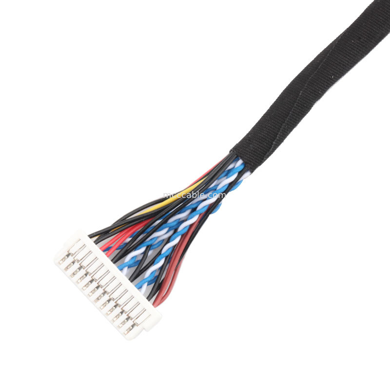 24pin MOLEX 504186-2400 30pin JAE FI-X30HL LCD LVDS การประกอบเคเบิลความยาวปรับแต่ง