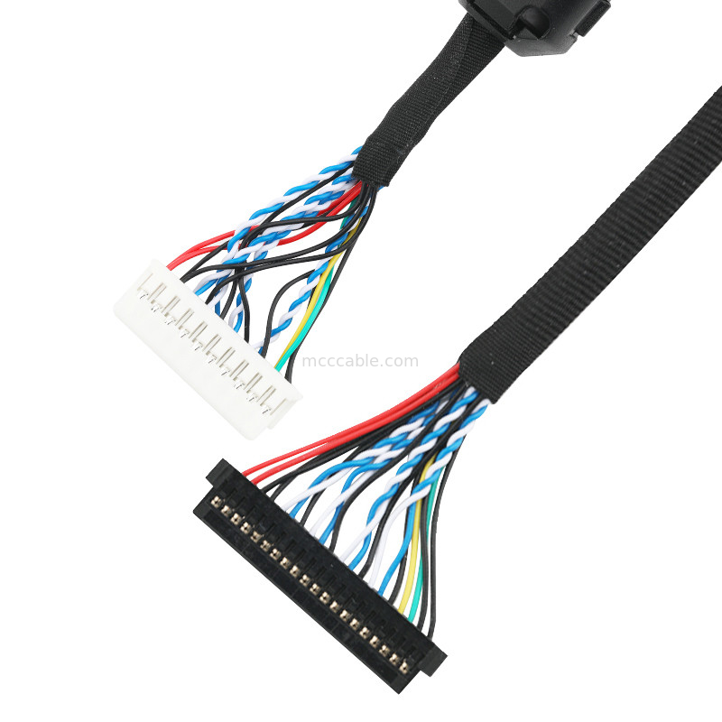 ชุดสายเคเบิล LVDS EDP JST PHDR-20V ถึง JAE FI-S20S สายเคเบิลตัวเชื่อมต่อ lvds